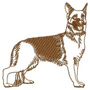 Picture of Shepherd Outline Machine Embroidery Design