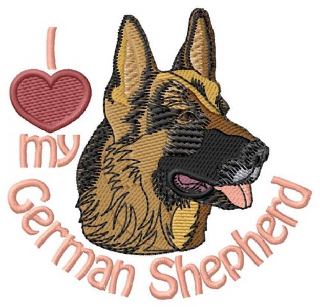 Picture of Love My Shepherd Machine Embroidery Design