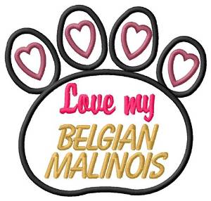 Picture of Belgian Malinois Machine Embroidery Design