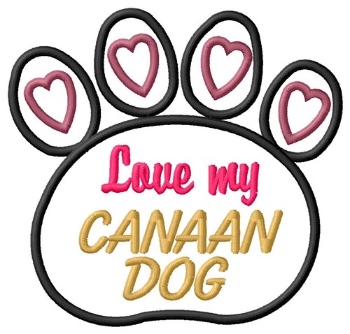 Canaan Dog Machine Embroidery Design