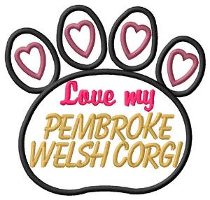 Picture of Pembroke Welsh Corgi Machine Embroidery Design