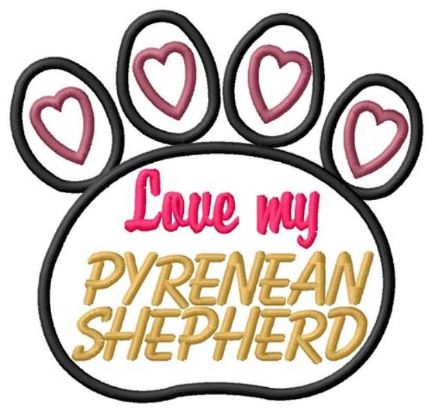Picture of Pyrenean Shepherd Machine Embroidery Design