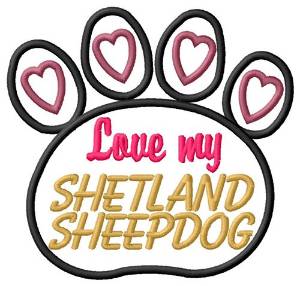 Picture of Shetland Sheepdog Machine Embroidery Design