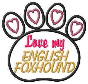 Picture of English Foxhound Machine Embroidery Design