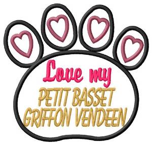 Picture of Petit Basset Griffon Vendeen Machine Embroidery Design
