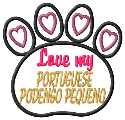 Portuguese Podengo Pequeno Machine Embroidery Design