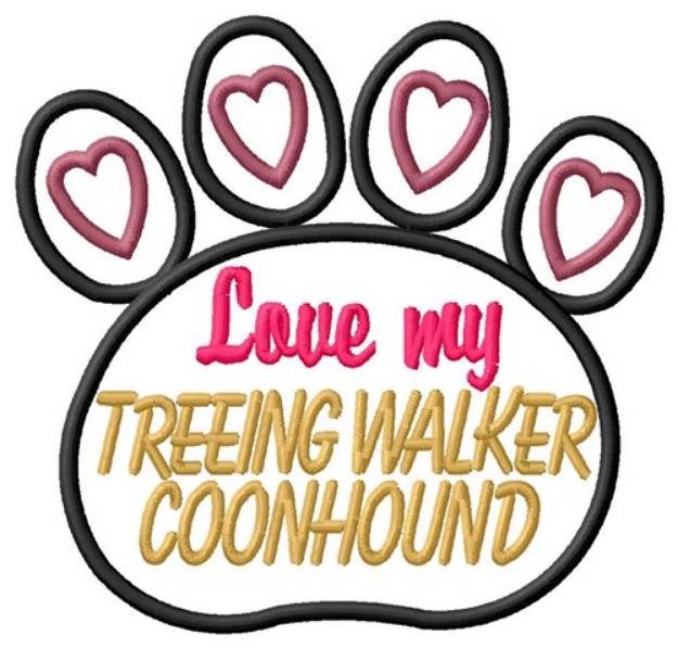 Picture of Treeing Walker Coonhound Machine Embroidery Design