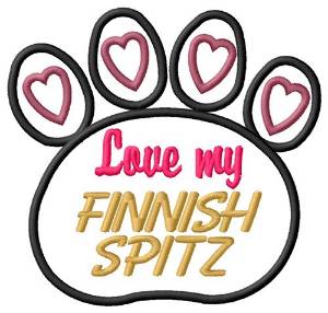 Picture of Finnish Spitz Machine Embroidery Design