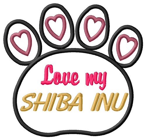 Shiba Inu Machine Embroidery Design