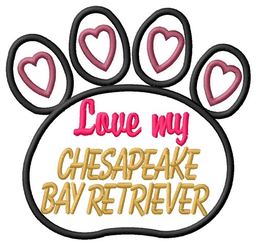 Chesapeake Bay Retriever Machine Embroidery Design