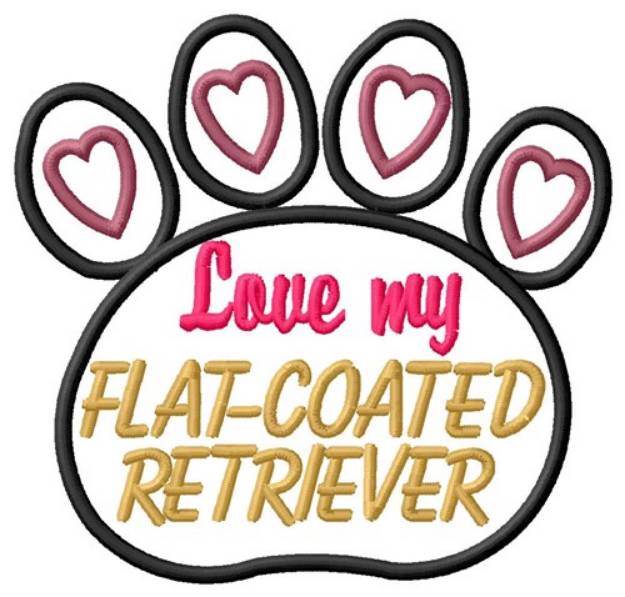 Picture of Flat-Coated Retriever Machine Embroidery Design