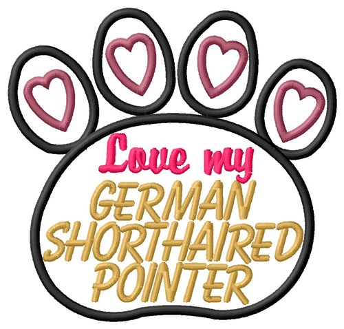 German Shorthaired Pointer Machine Embroidery Design