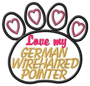 Picture of German Wirehaired Pointer Machine Embroidery Design
