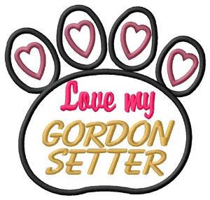 Picture of Gordon Setter Machine Embroidery Design