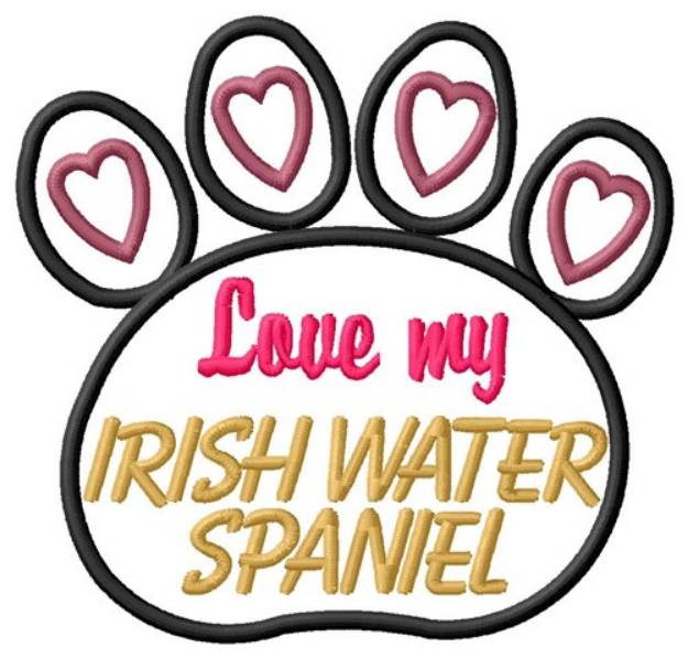 Picture of Irish Water Spaniel Machine Embroidery Design