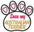 Picture of Australian Terrier Machine Embroidery Design