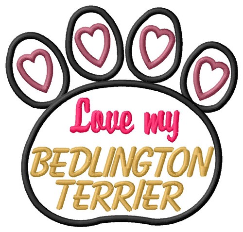 Bedlington Terrier Machine Embroidery Design