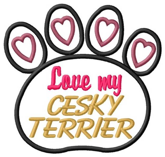 Picture of Cesky Terrier Machine Embroidery Design
