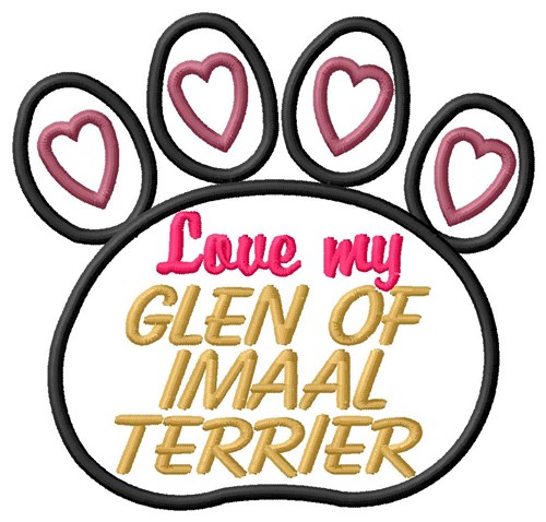 Glen of Imaal Terrier Machine Embroidery Design