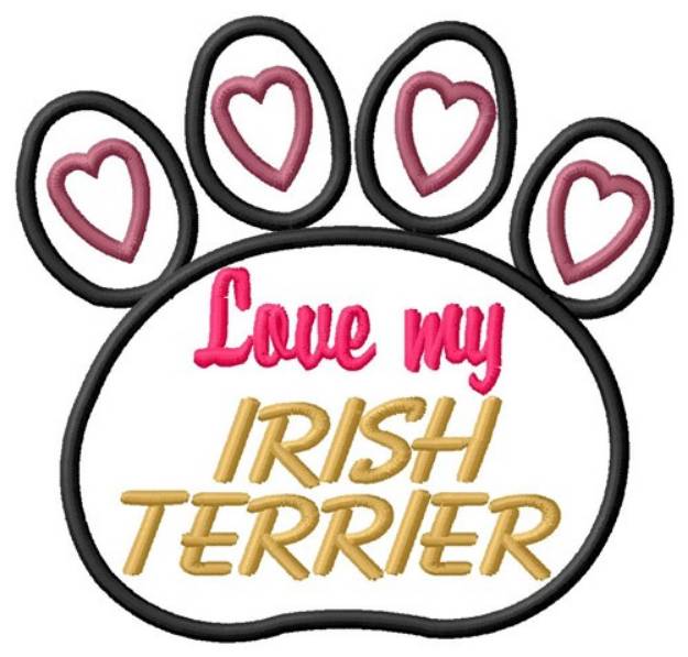 Picture of Irish Terrier Machine Embroidery Design