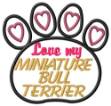 Picture of Miniature Bull Terrier Machine Embroidery Design