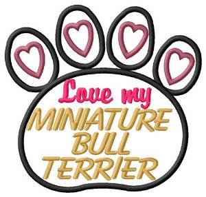 Picture of Miniature Bull Terrier Machine Embroidery Design