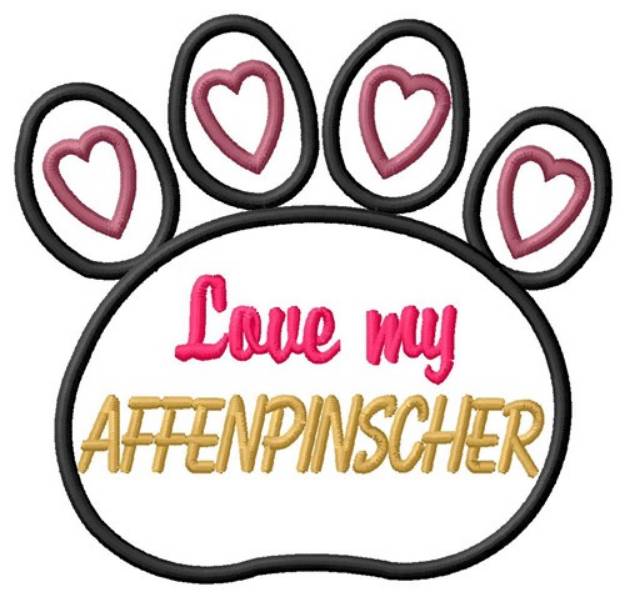 Picture of Affenpinscher Machine Embroidery Design