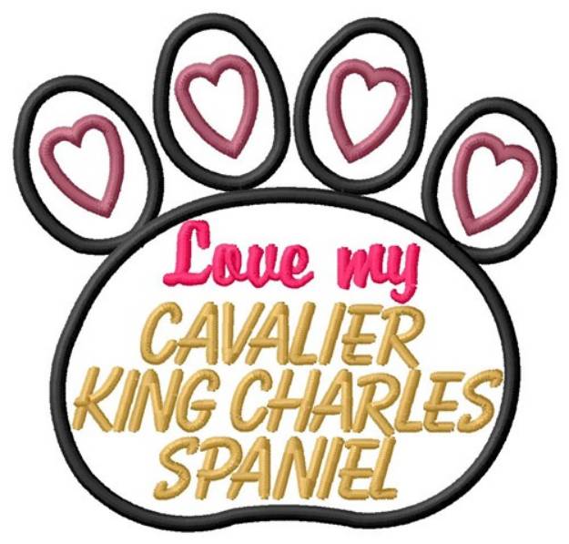 Picture of Cavalier King Charles Spaniel Machine Embroidery Design