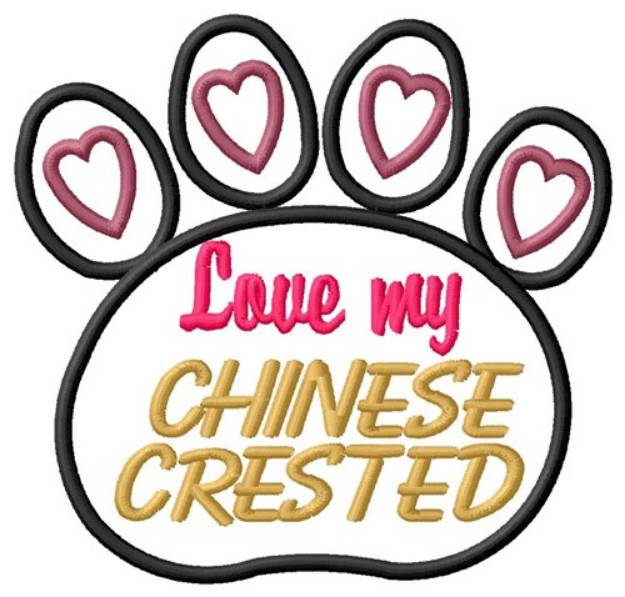 Picture of Chinese Crested Machine Embroidery Design