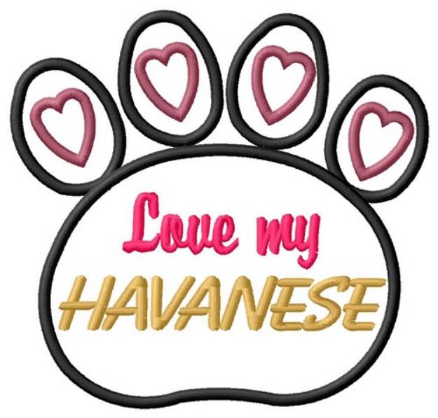Picture of Havanese Machine Embroidery Design