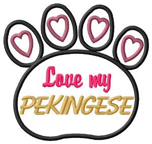Picture of Pekingese Machine Embroidery Design