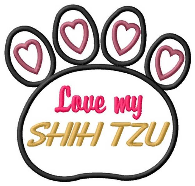 Picture of Shih Tzu Machine Embroidery Design