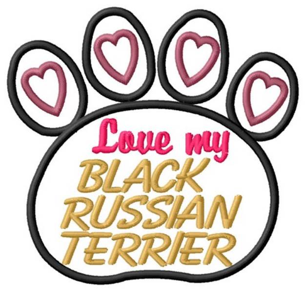 Picture of Black Russian Terrier Machine Embroidery Design