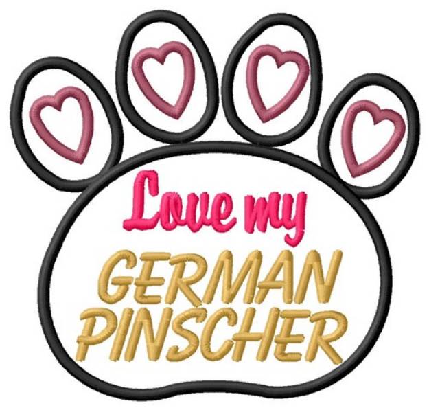 Picture of German Pinscher Machine Embroidery Design