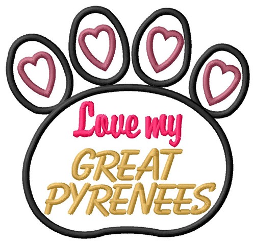 Great Pyrenees Machine Embroidery Design