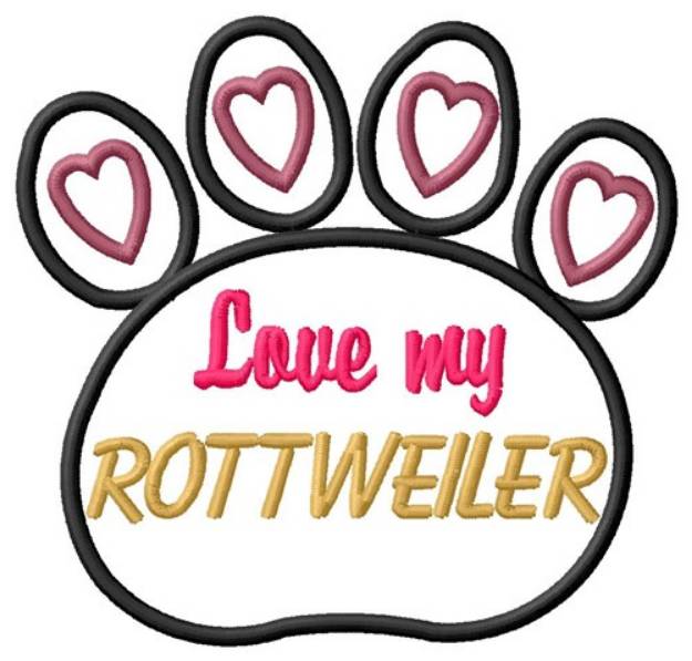 Picture of Rottweiler Machine Embroidery Design