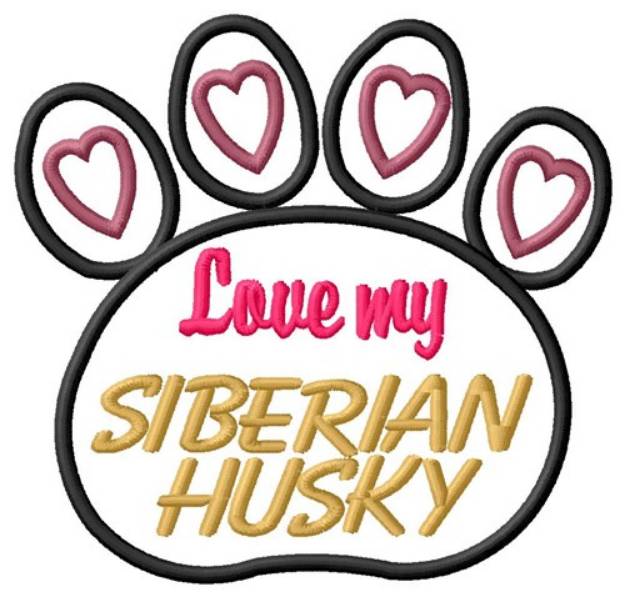 Picture of Siberian Husky Machine Embroidery Design