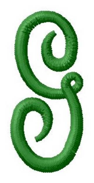 Picture of Laurel Monogram Alphabet G Machine Embroidery Design