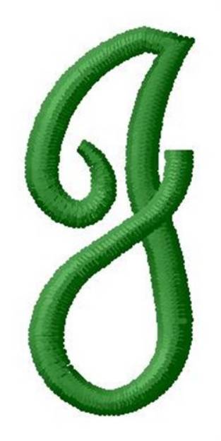 Picture of Laurel Monogram Alphabet J Machine Embroidery Design