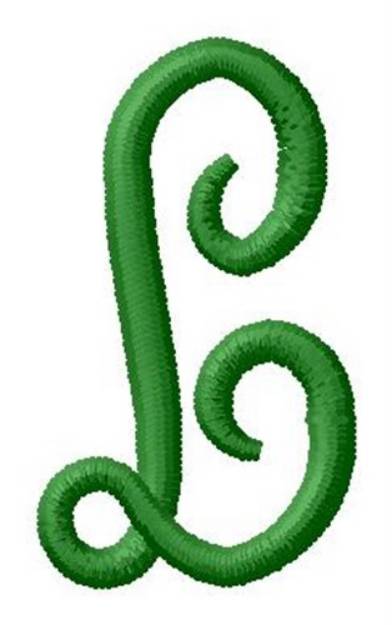 Picture of Laurel Monogram Alphabet L Machine Embroidery Design