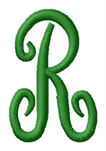 Laurel Monogram Alphabet R Machine Embroidery Design