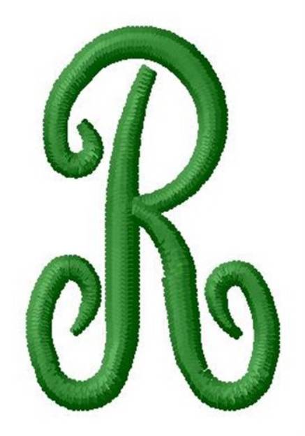 Picture of Laurel Monogram Alphabet R Machine Embroidery Design