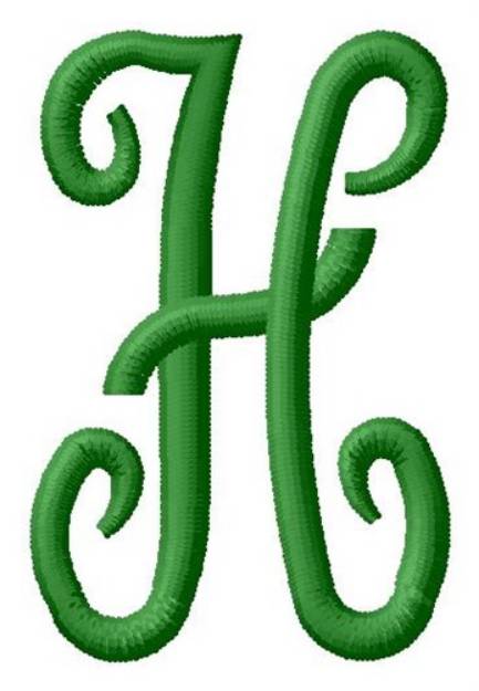 Picture of Laurel Wreath Monogram H Machine Embroidery Design