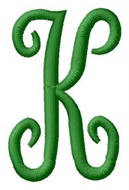 Picture of Laurel Wreath Monogram K Machine Embroidery Design