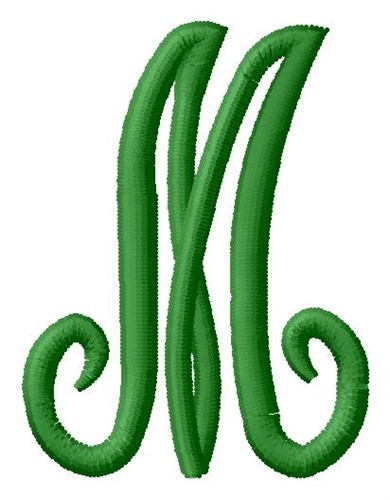 Laurel Wreath Monogram M Machine Embroidery Design