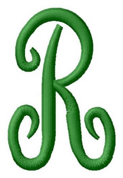Picture of Laurel Wreath Monogram R Machine Embroidery Design