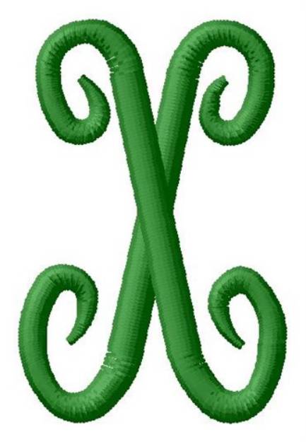 Picture of Laurel Wreath Monogram X Machine Embroidery Design