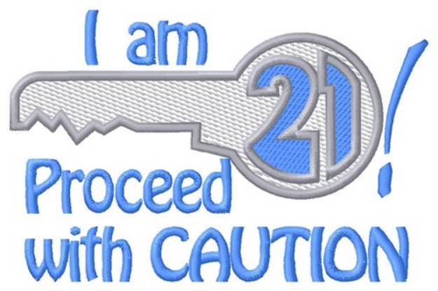 Picture of Proceed With Caution Machine Embroidery Design