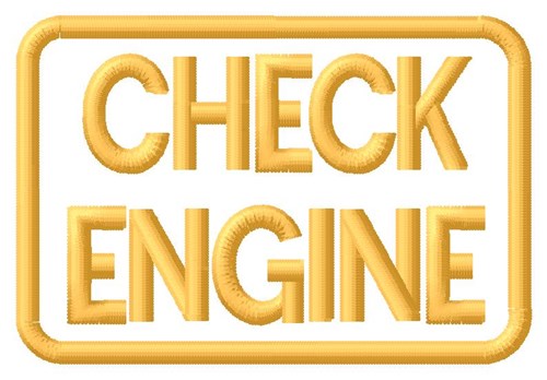 Check Engine Light Machine Embroidery Design