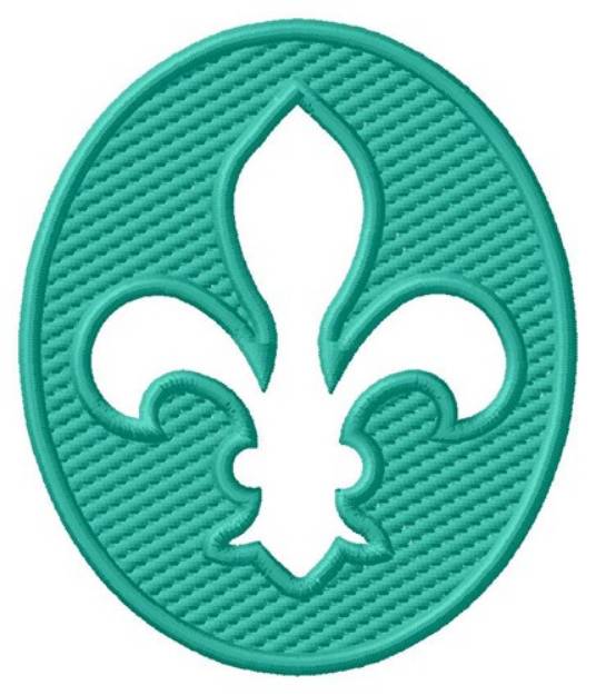 Picture of Embossed Fleur de Lis Machine Embroidery Design
